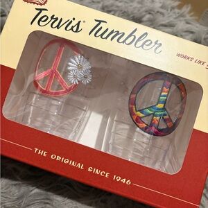 Tervis Peace Symbol Tumbler Set with Rainbow and Pink Accents